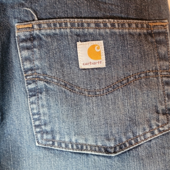 NWT Men's Carhartt Relaxed Fit Classic Blue Denim Jeans 36x32. - Picture 4 of 5